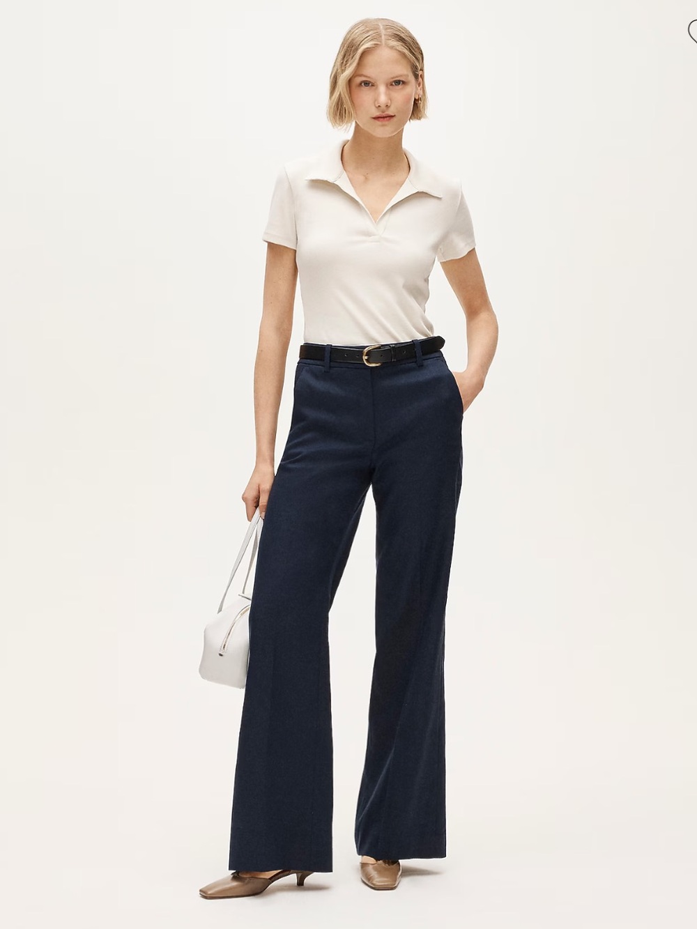NWT J. Crew Carolina flare pant in stretch linen blend Navy Blue Size 00 $168